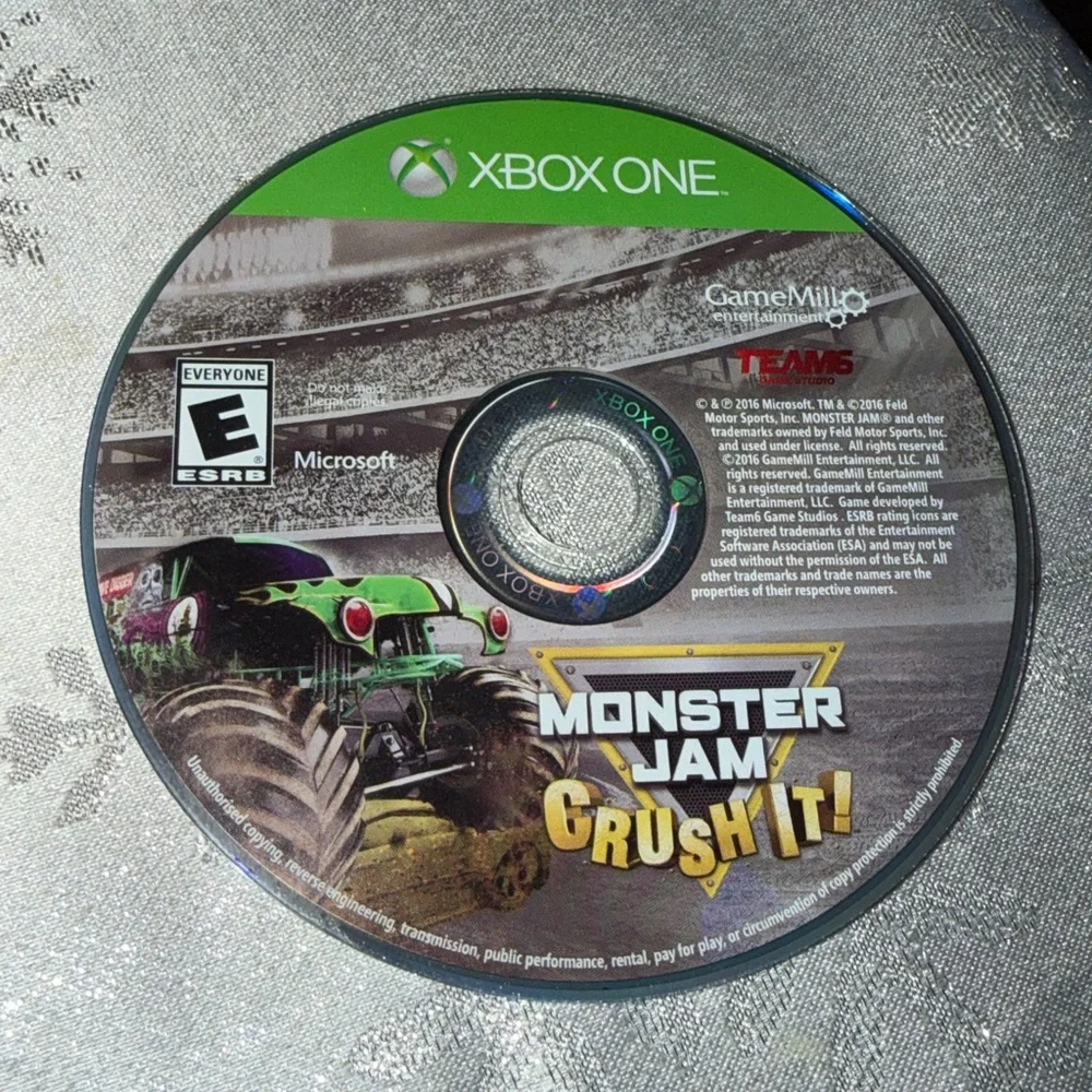 Microsoft Xbox One Monster Jam Crush It Video Game Rated E For Everyone Used MXO